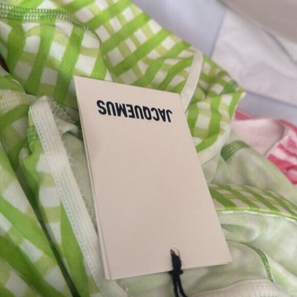 Jacquemus Tuba cropped gingham jersey turtleneck top - Picture 9 of 9